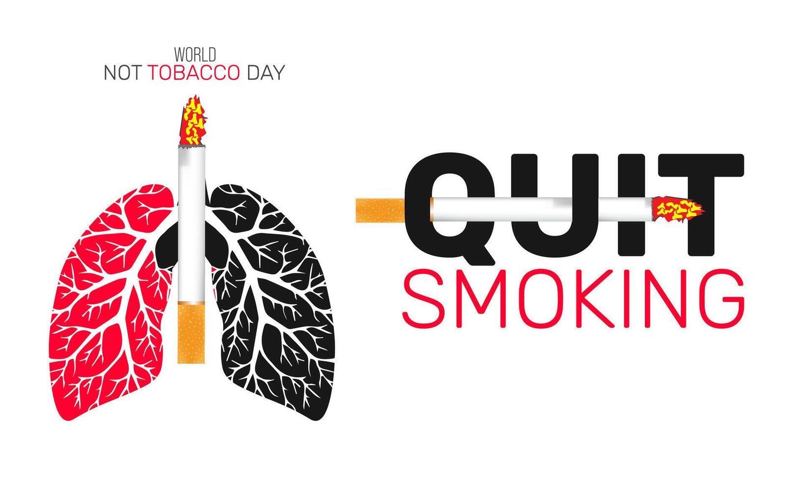 Quit Smoking for No Smoking Day vector