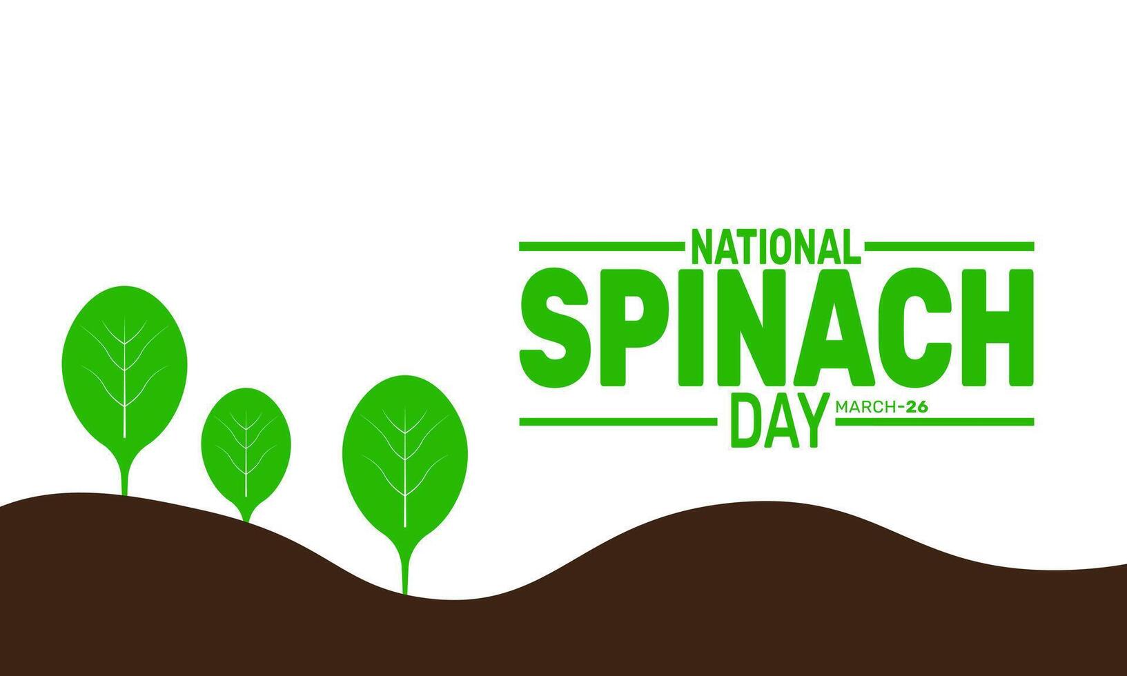 Fresh Spinach Leaves Close Up for National Spinach Day vector