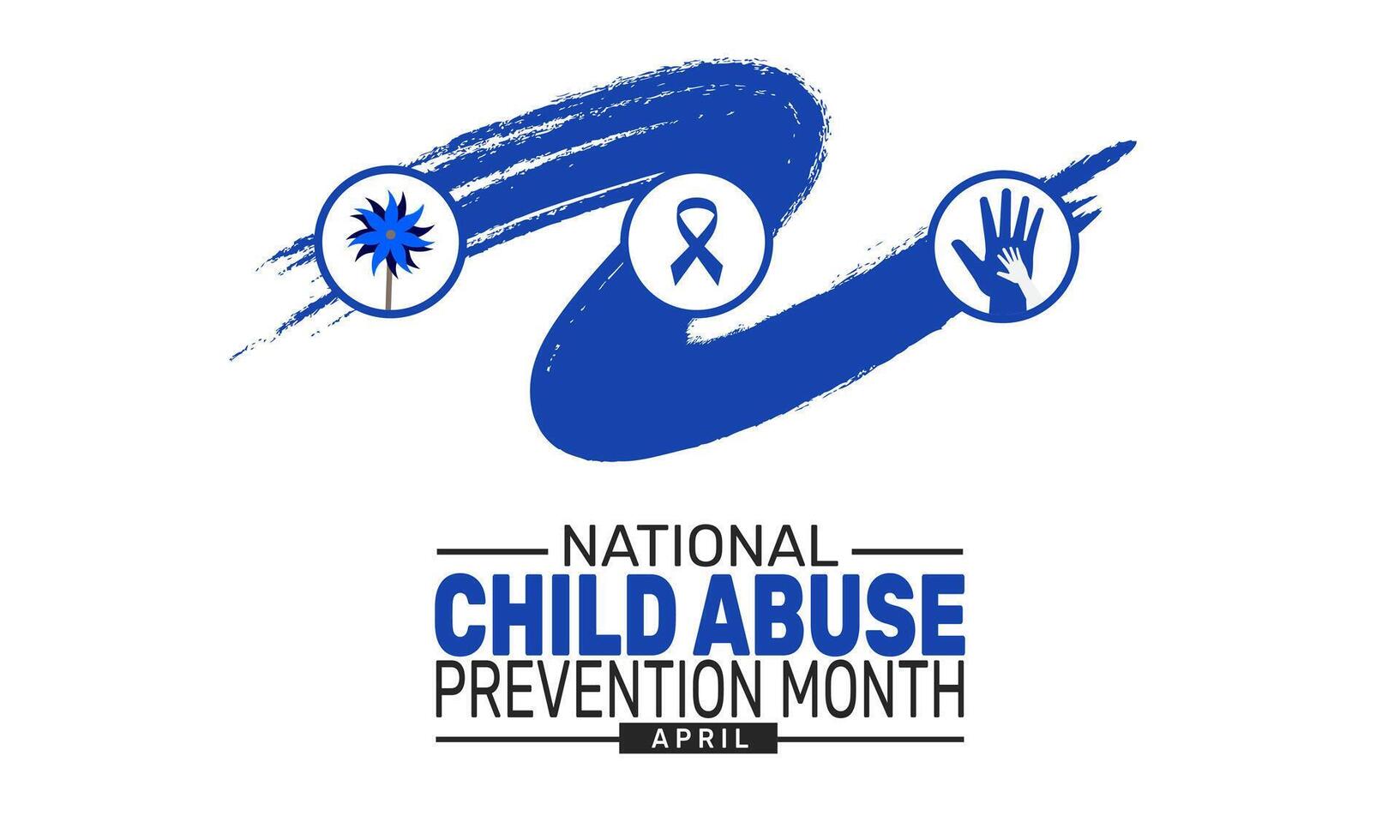 Support Children During Abuse Prevention Month vector