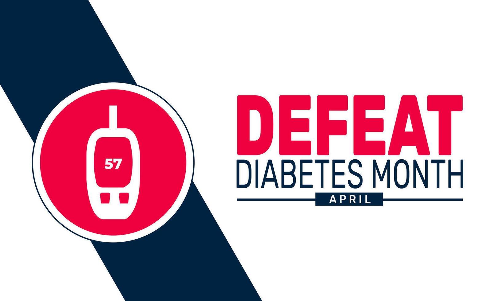 Defeat Diabetes Month Awareness Campaign vector