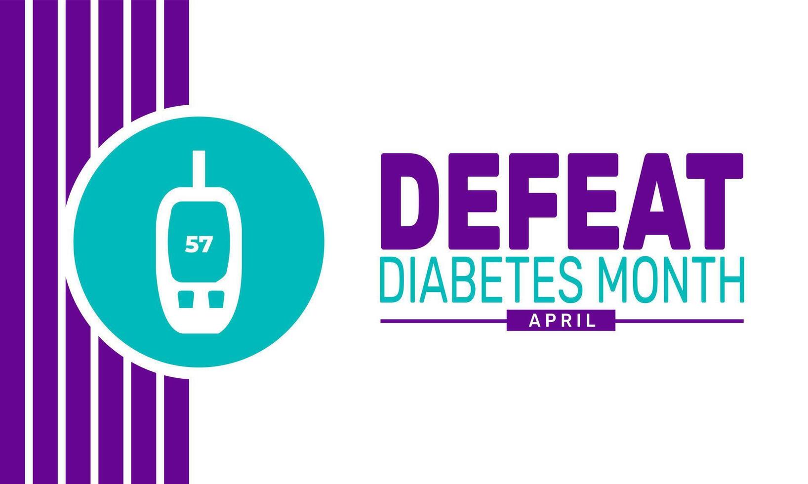 Healthy Living for Defeat Diabetes Month vector