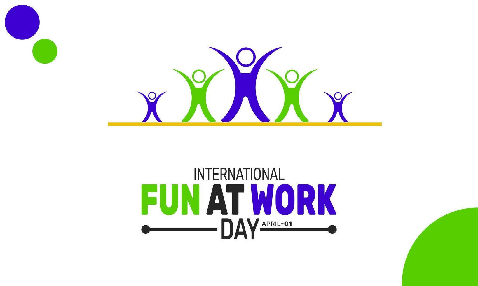 Celebrate International Fun At Work Day by enjoying games and laughter to boost team spirit and make work more enjoyable. vector