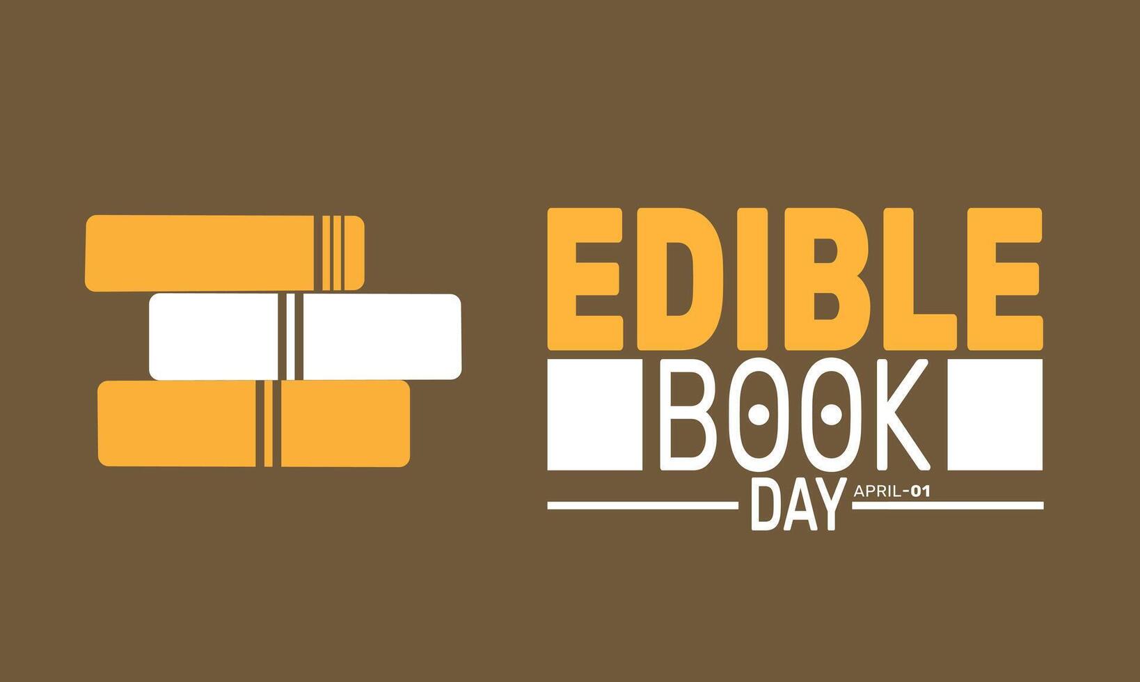 Edible Book Day is a fun celebration where people create edible art inspired by books and literature. vector