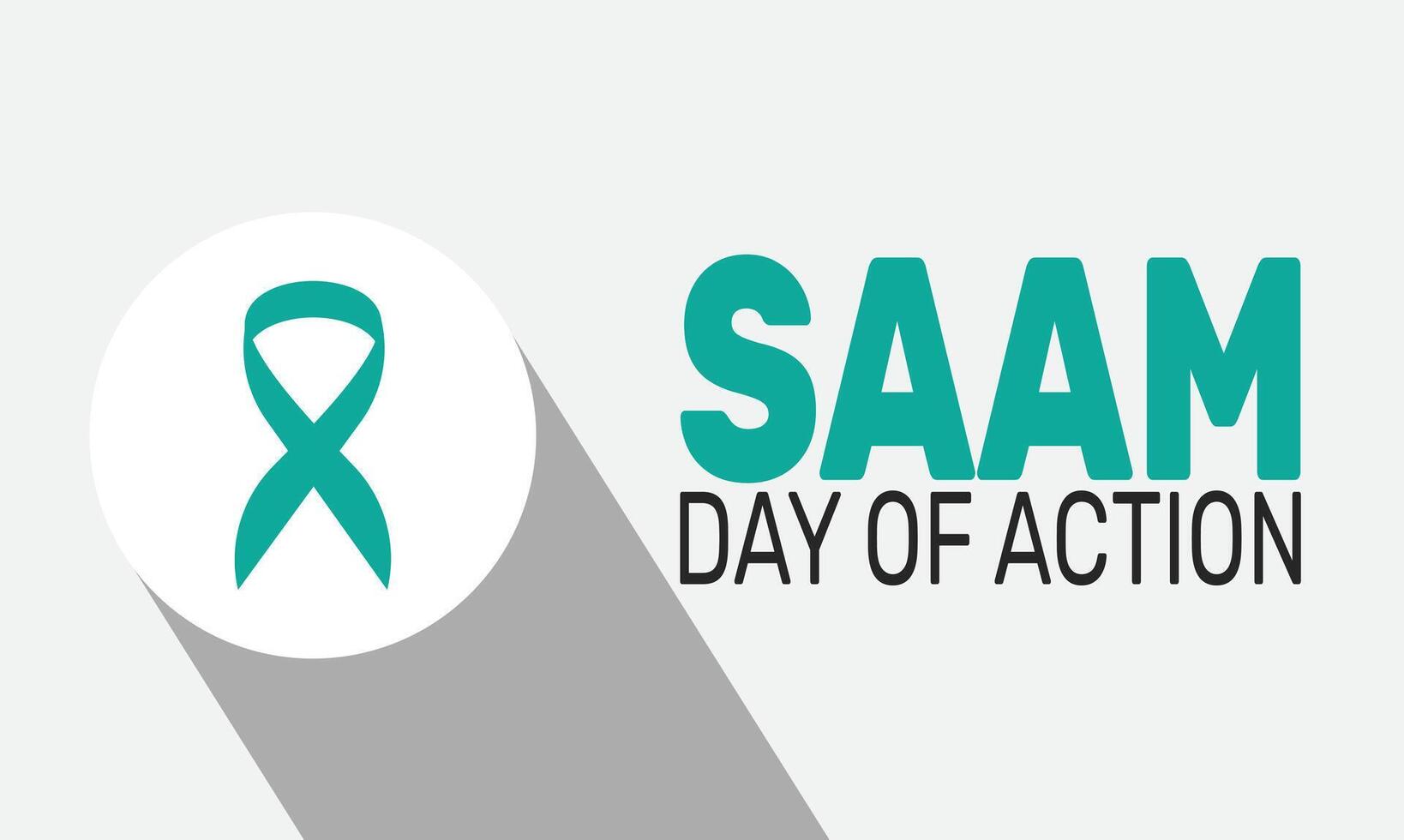 Supporters wear teal to honor survivors and spark change during SAAM Day of Action events. vector