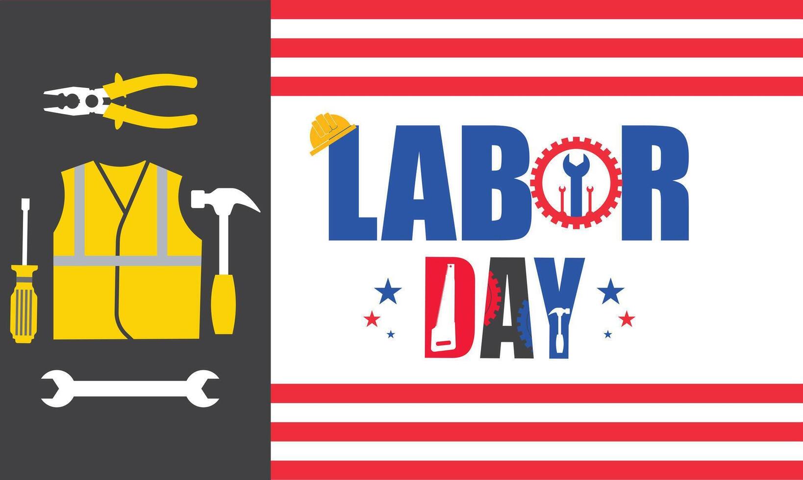 Labor Day Workers Appreciation Background vector