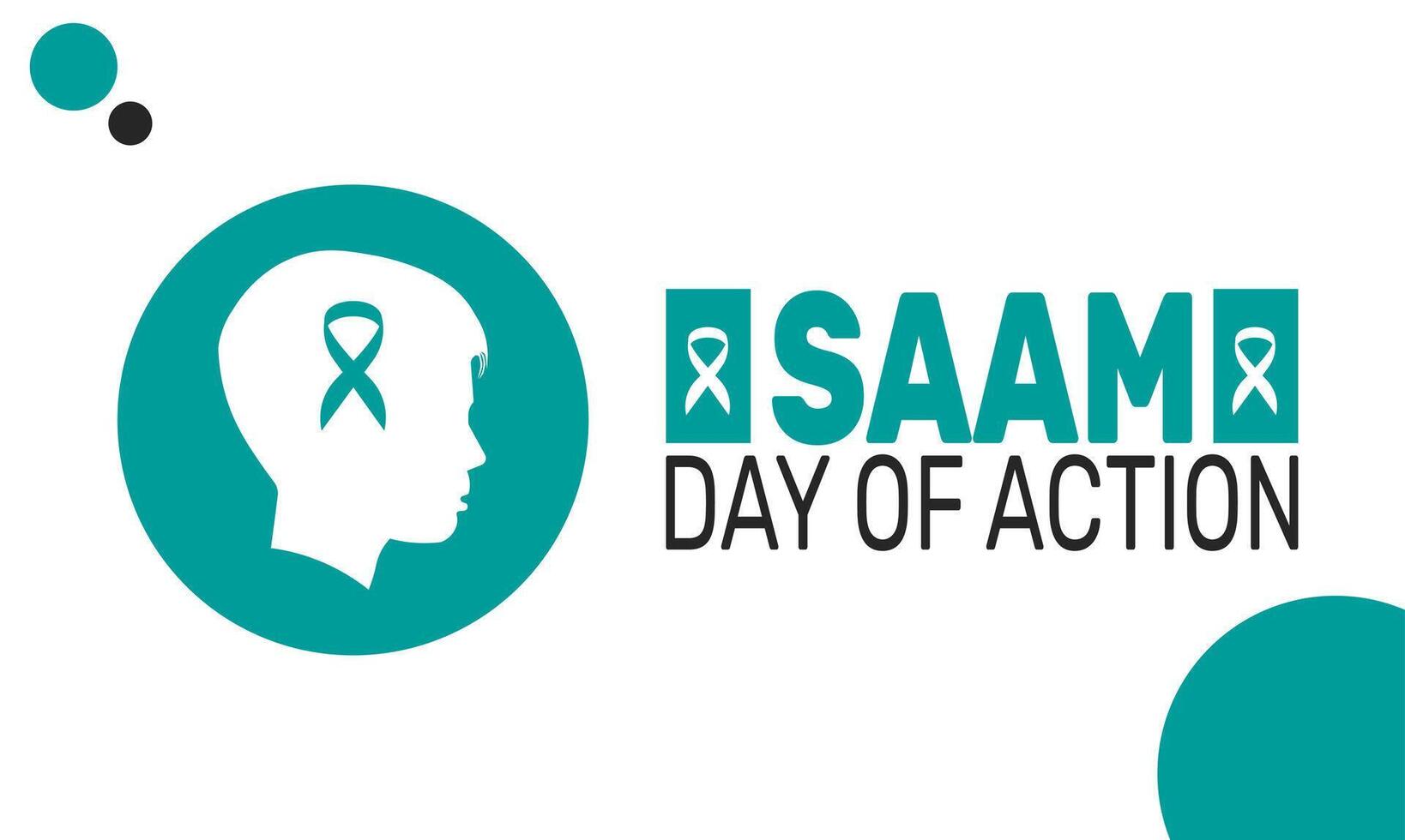 People unite in teal to raise awareness and support survivors during SAAM Day of Action. vector
