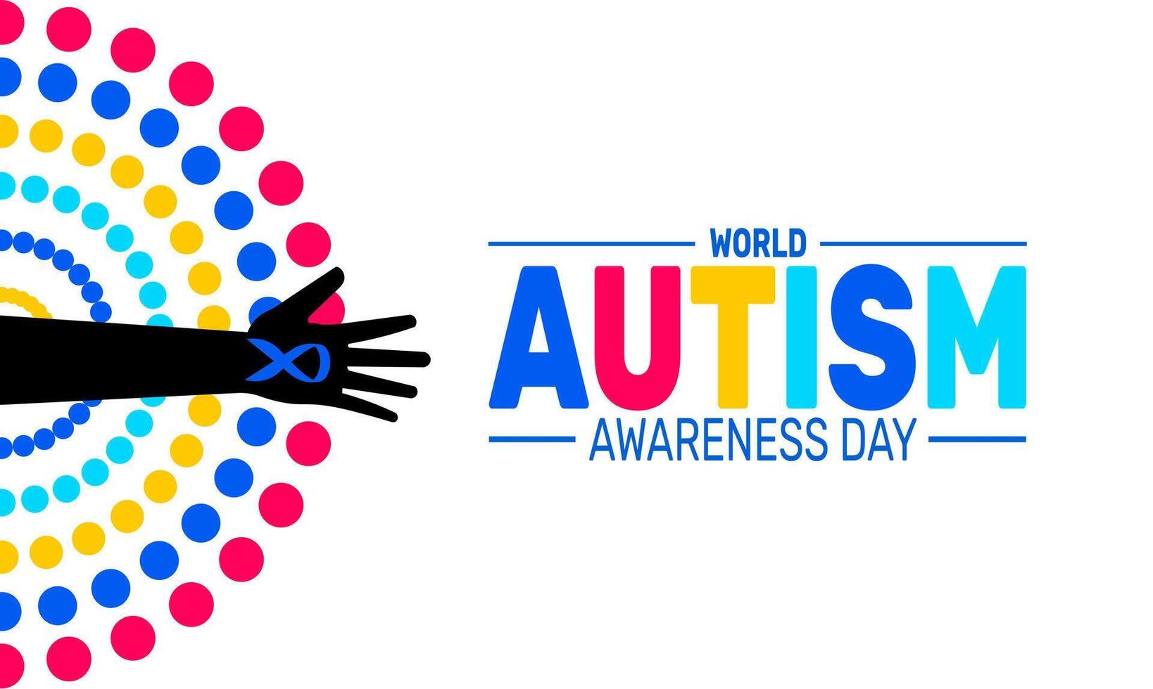 Join the global movement on World Autism Awareness Day to promote inclusion and break down autism stigma. vector