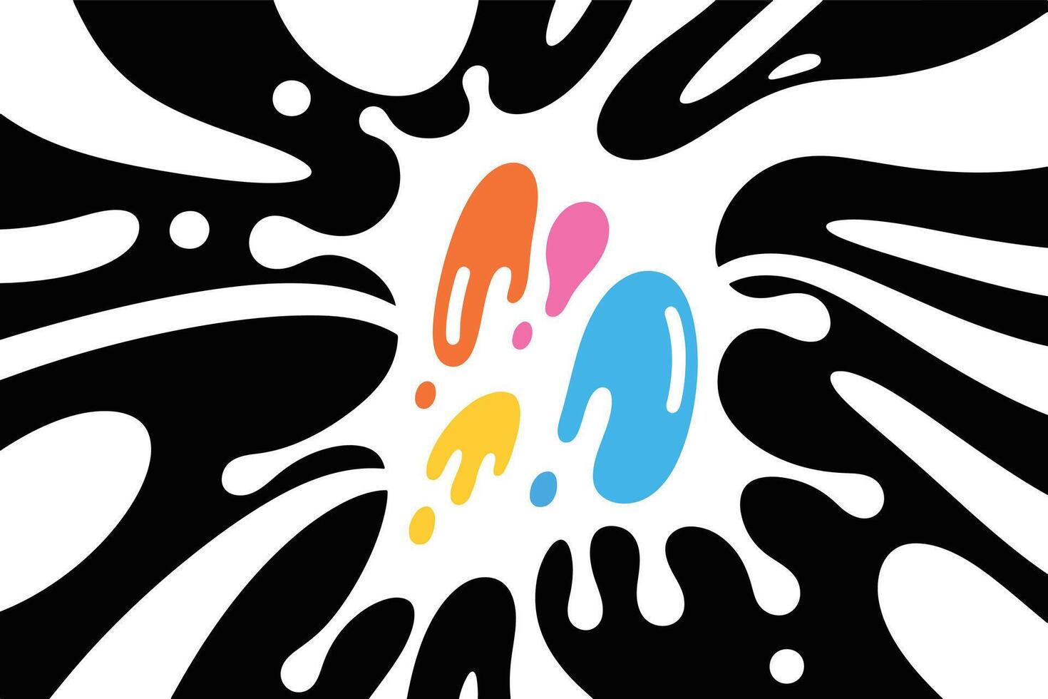 Colorful Paint Splatter Burst vector