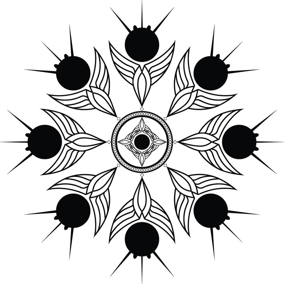 Mandala Illustration Design vector