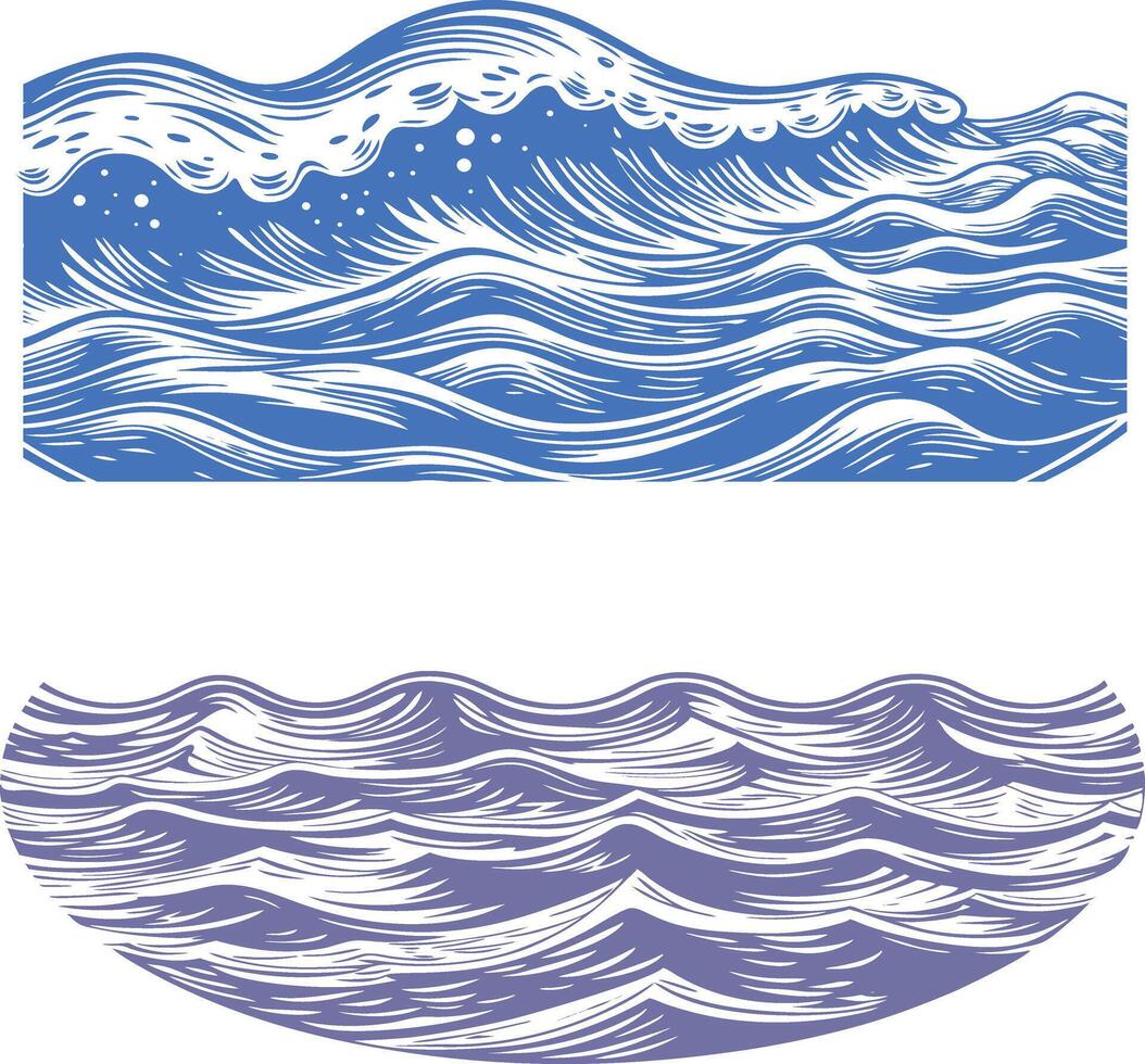 Waves in the ocean vector