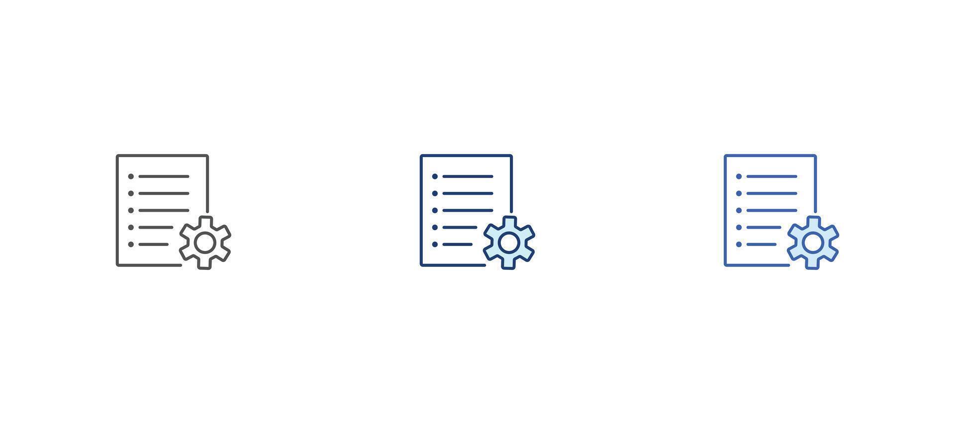 Plan icon in different style illustration. Report icon vector
