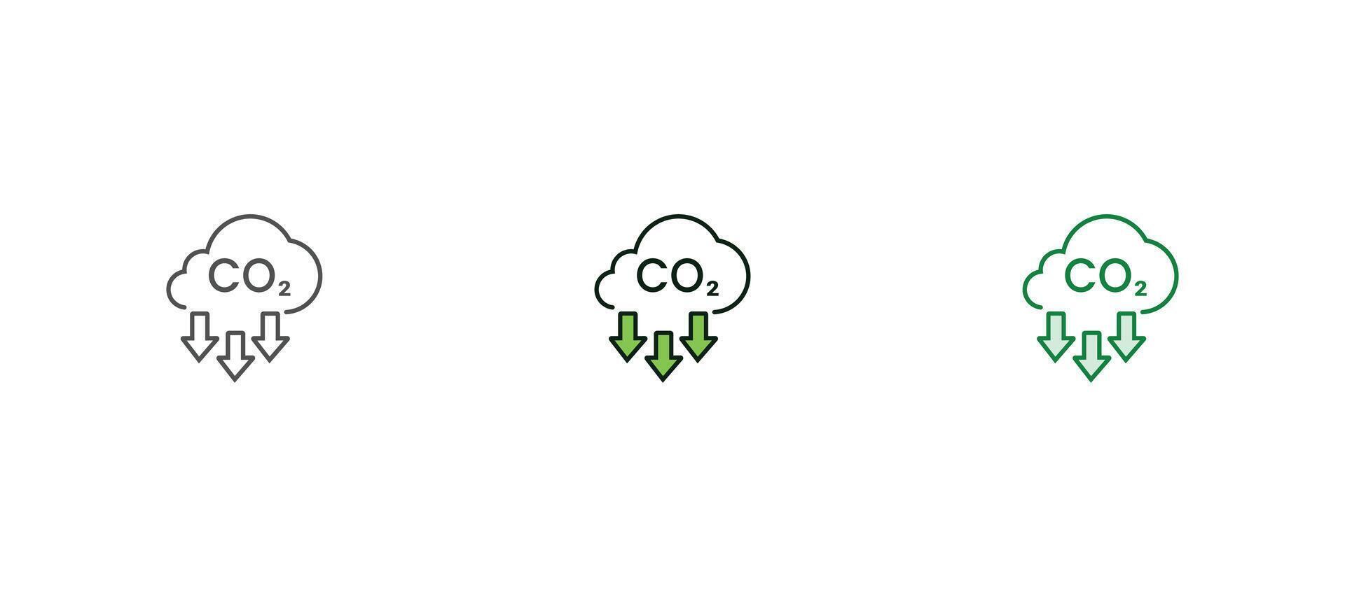 Co2 emission icon illustration vector