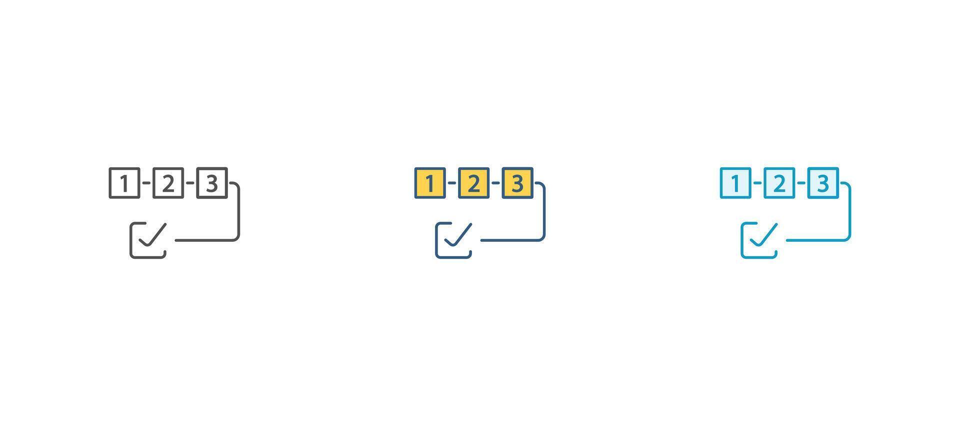 Resource planning concept icon. Action plan icon set. Work Flow illustration vector