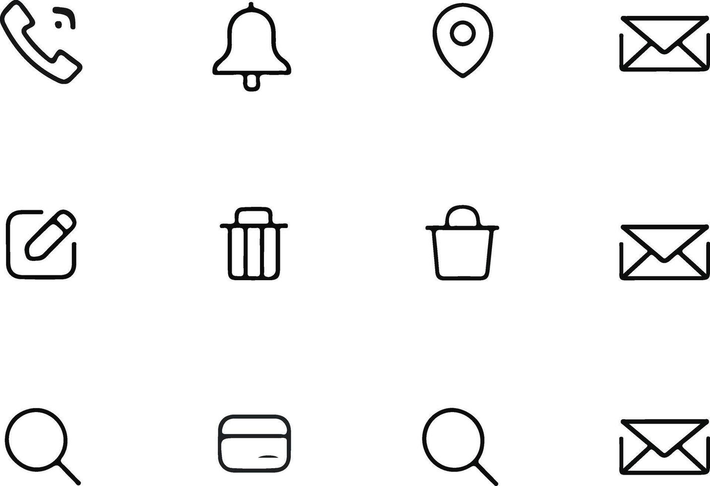 UI set of icons vector