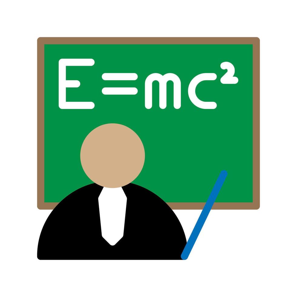Teacher with board icon. Great for education or classroom designs. vector