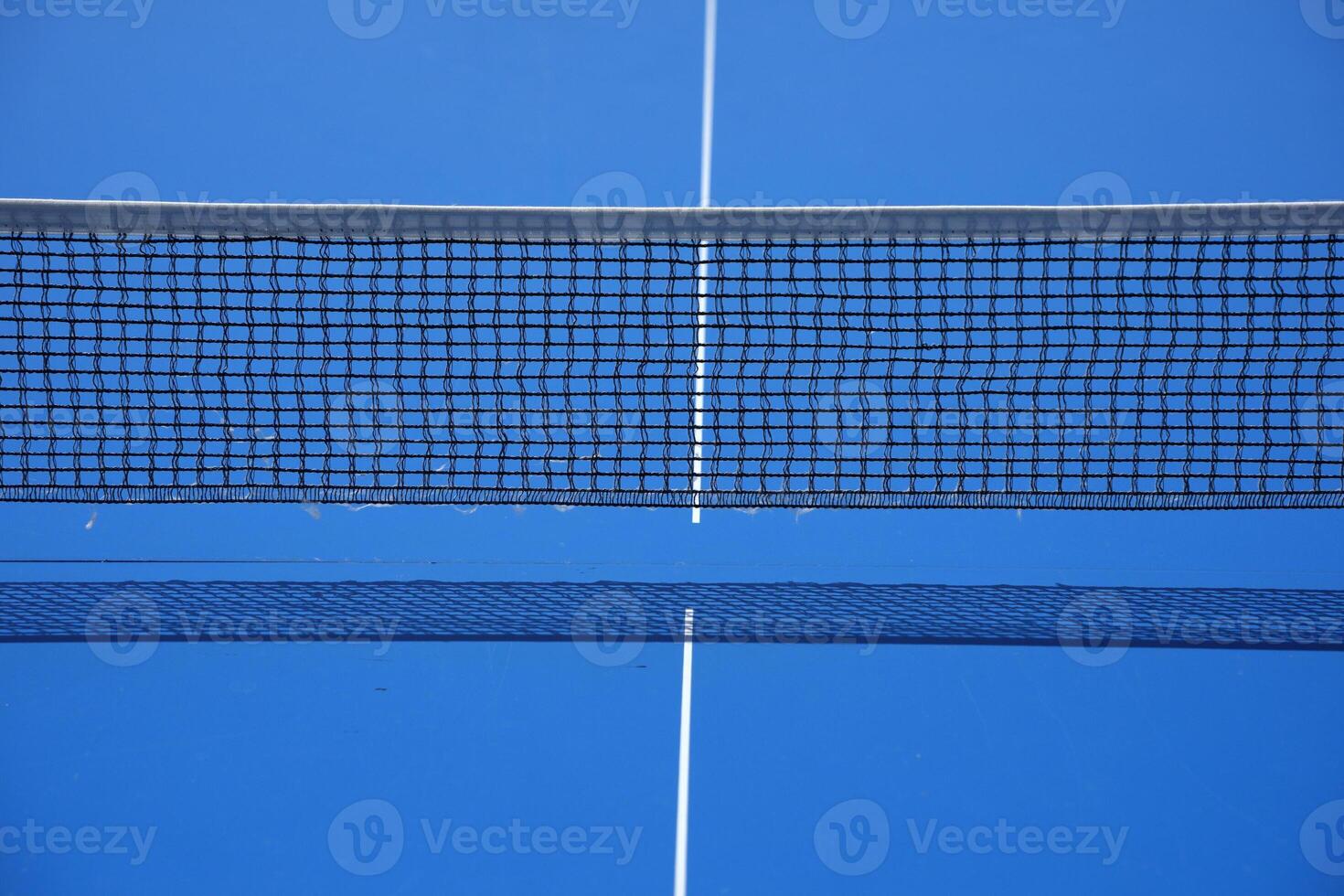 blue ping pong table net detail photo
