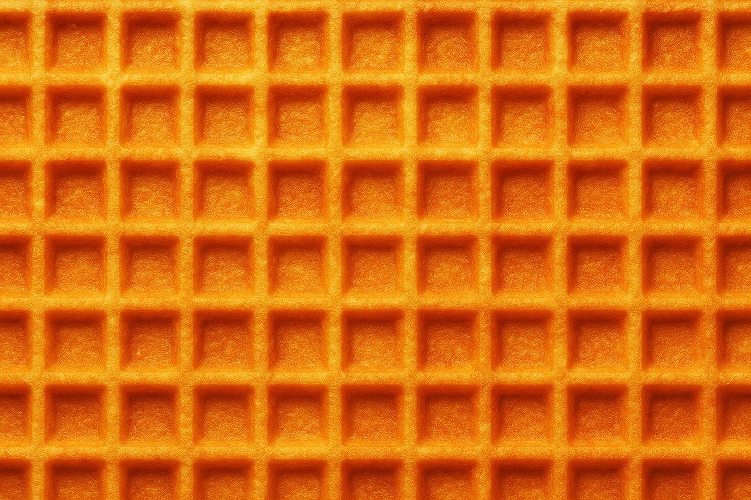Seamless Waffle Texture Background - Crispy Golden Grid Pattern for Breakfast Food Design photo