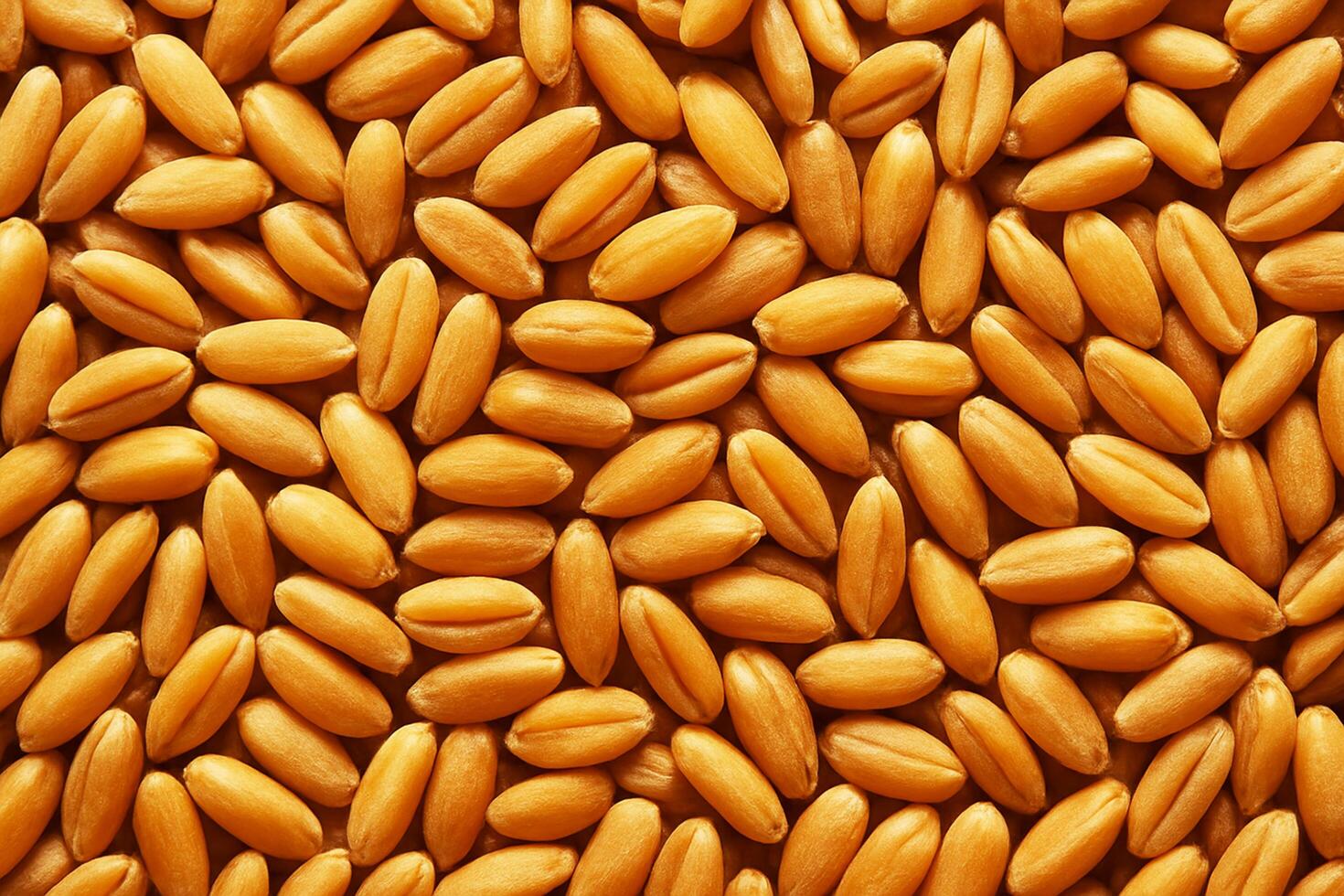 Macro Whole Wheat Grain Texture - A Closeup of Golden-Brown Grains with Natural Variations for Food Packaging and Agricultural Branding photo