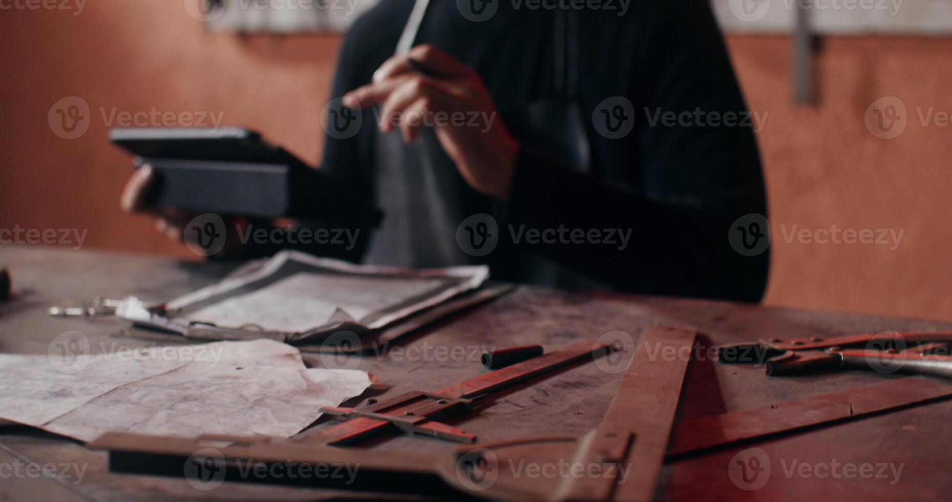 A person working on a project photo