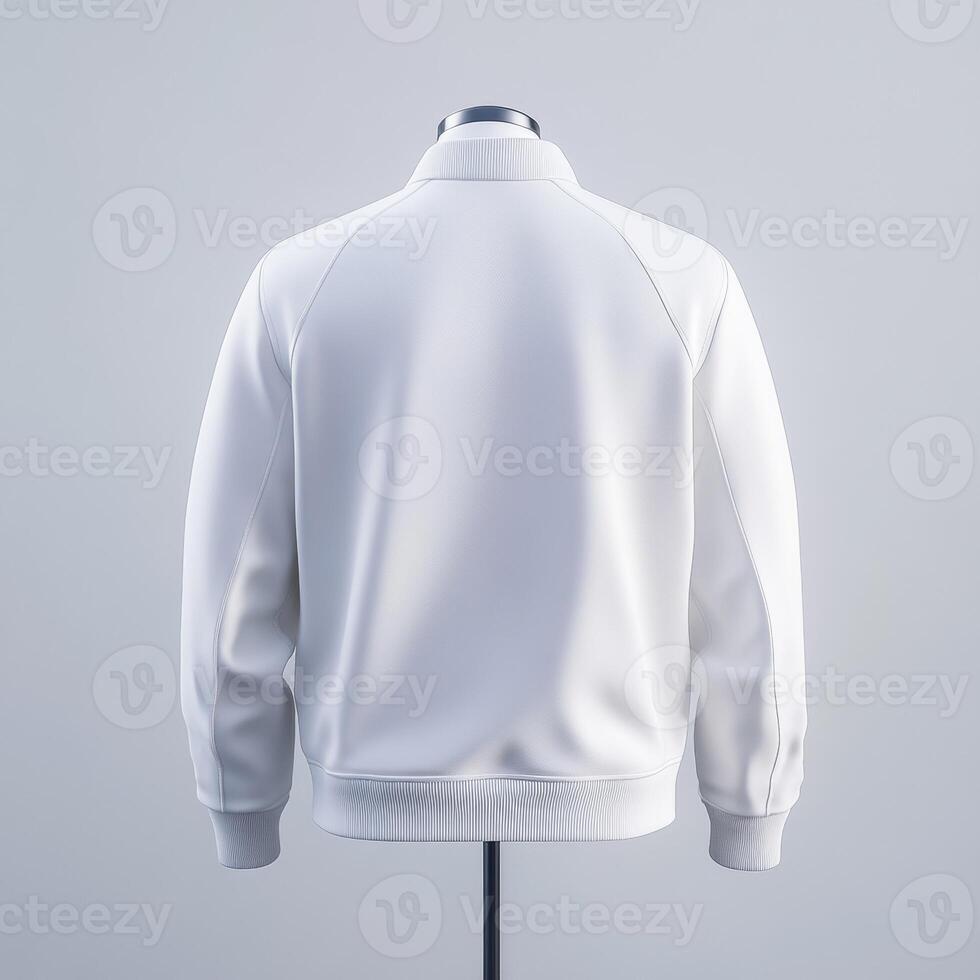 White track jacket mockup on a white background photo