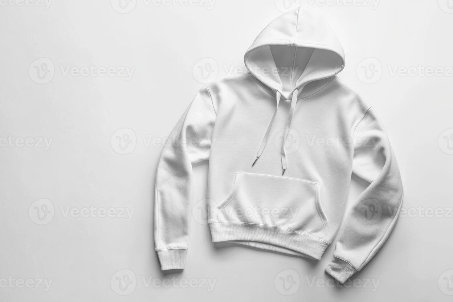White hoodie on a white background photo