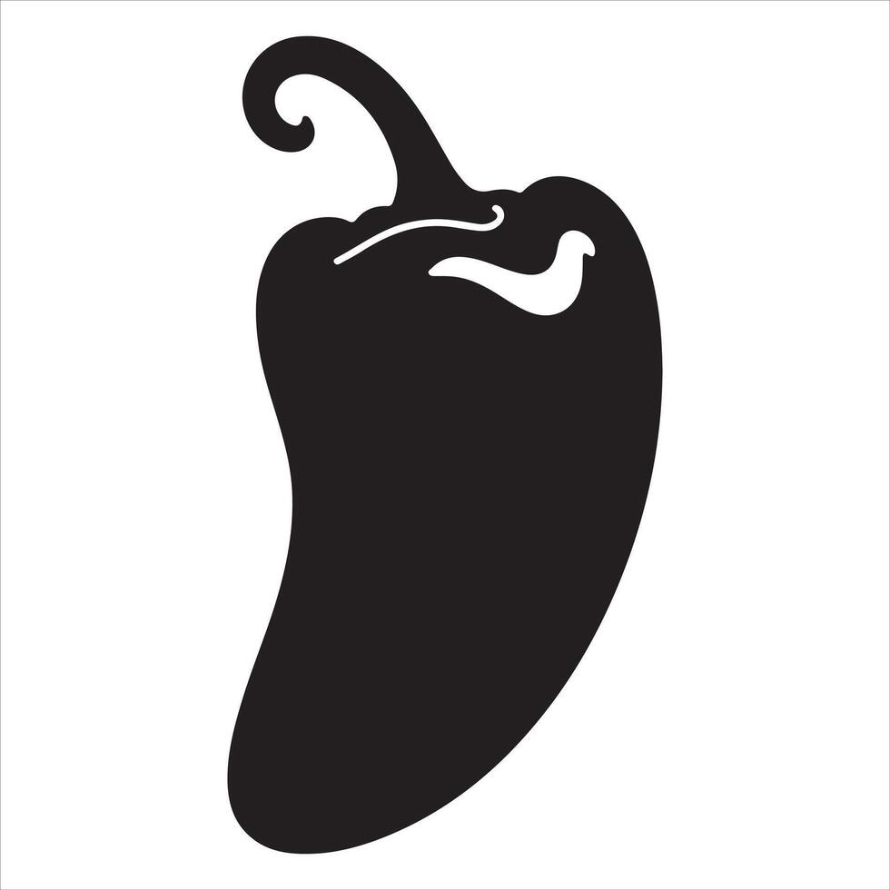 Bell Pepper Designs in Black and White with a Basic Minimalist Look vector