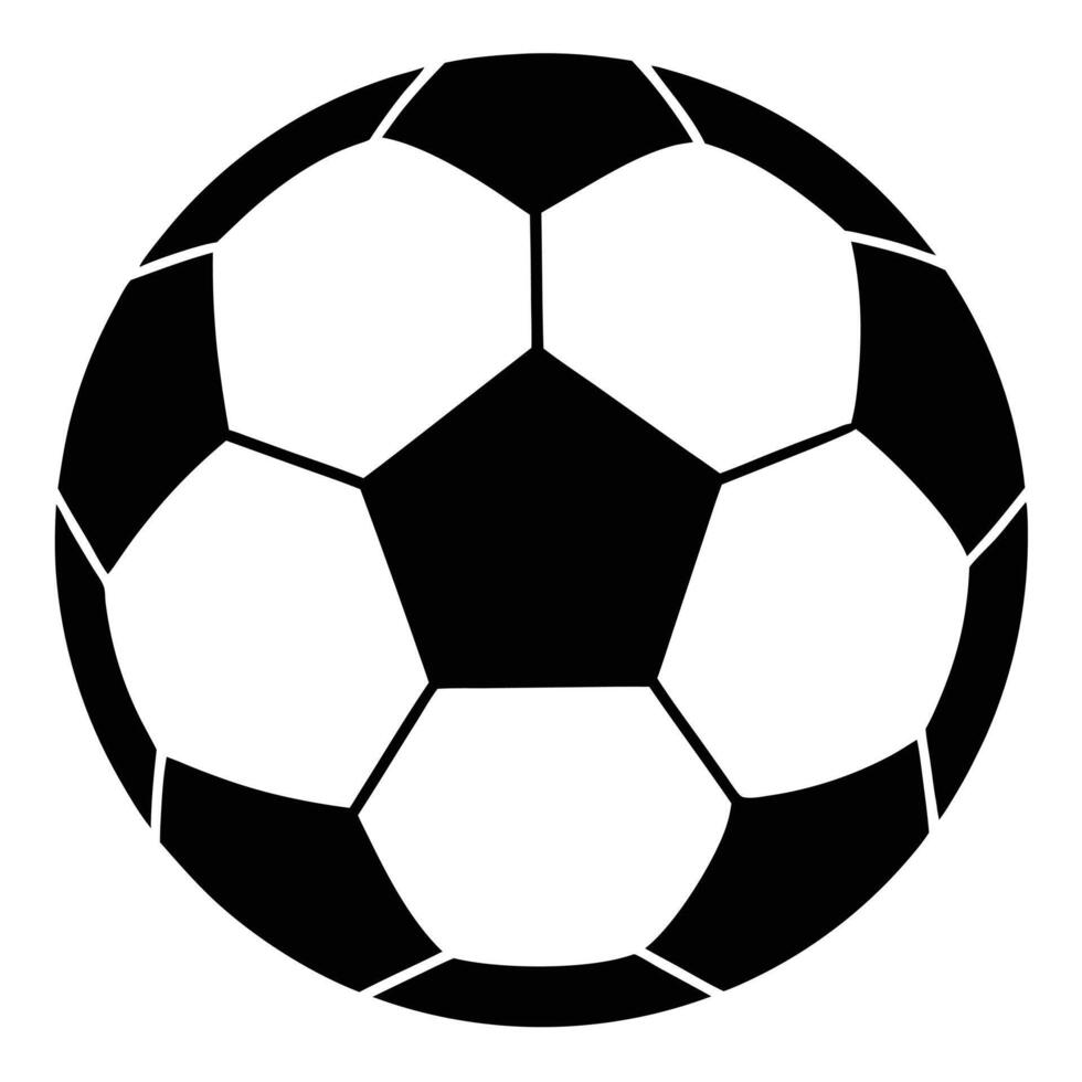 A classic simple illustration of a black and white soccer ball isolated on white background vector