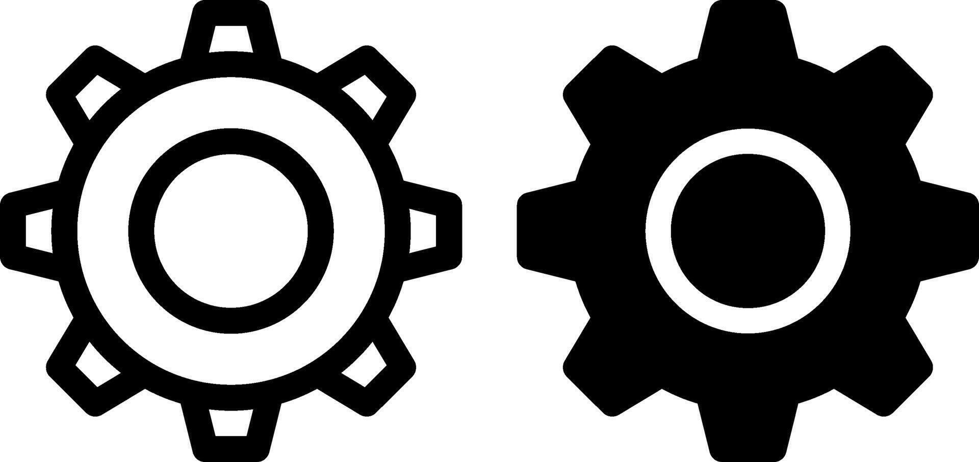 gear setting icon vector