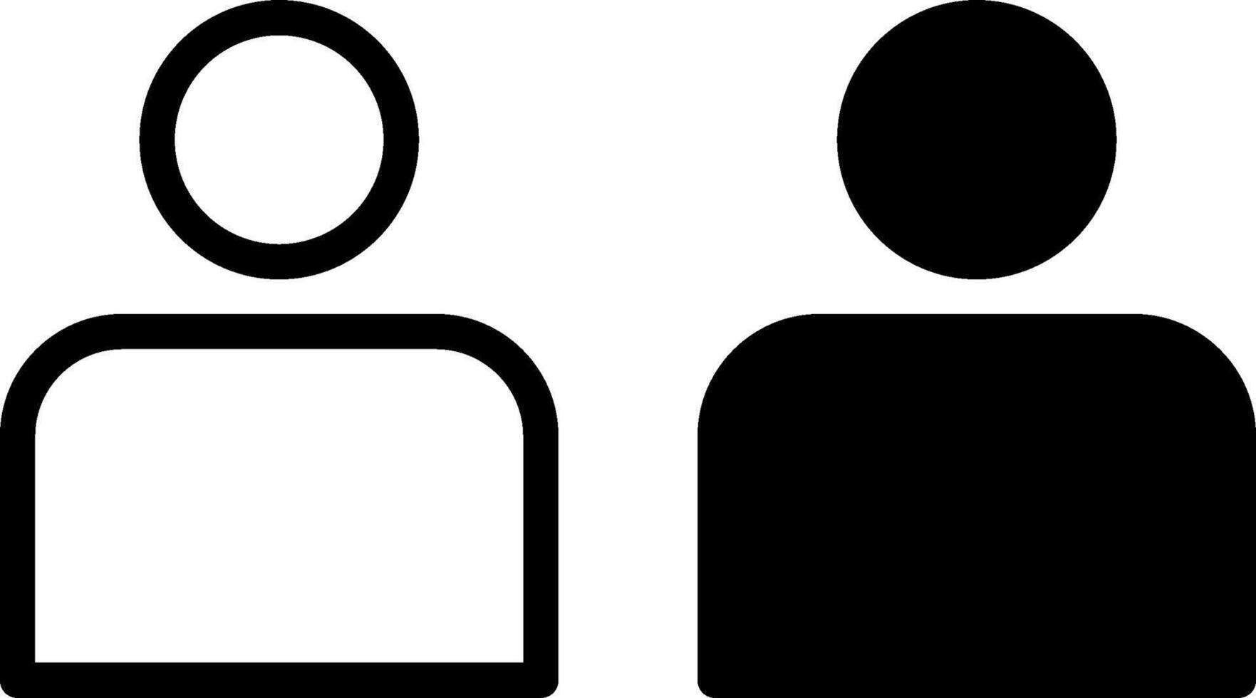person icon solid and line style vector