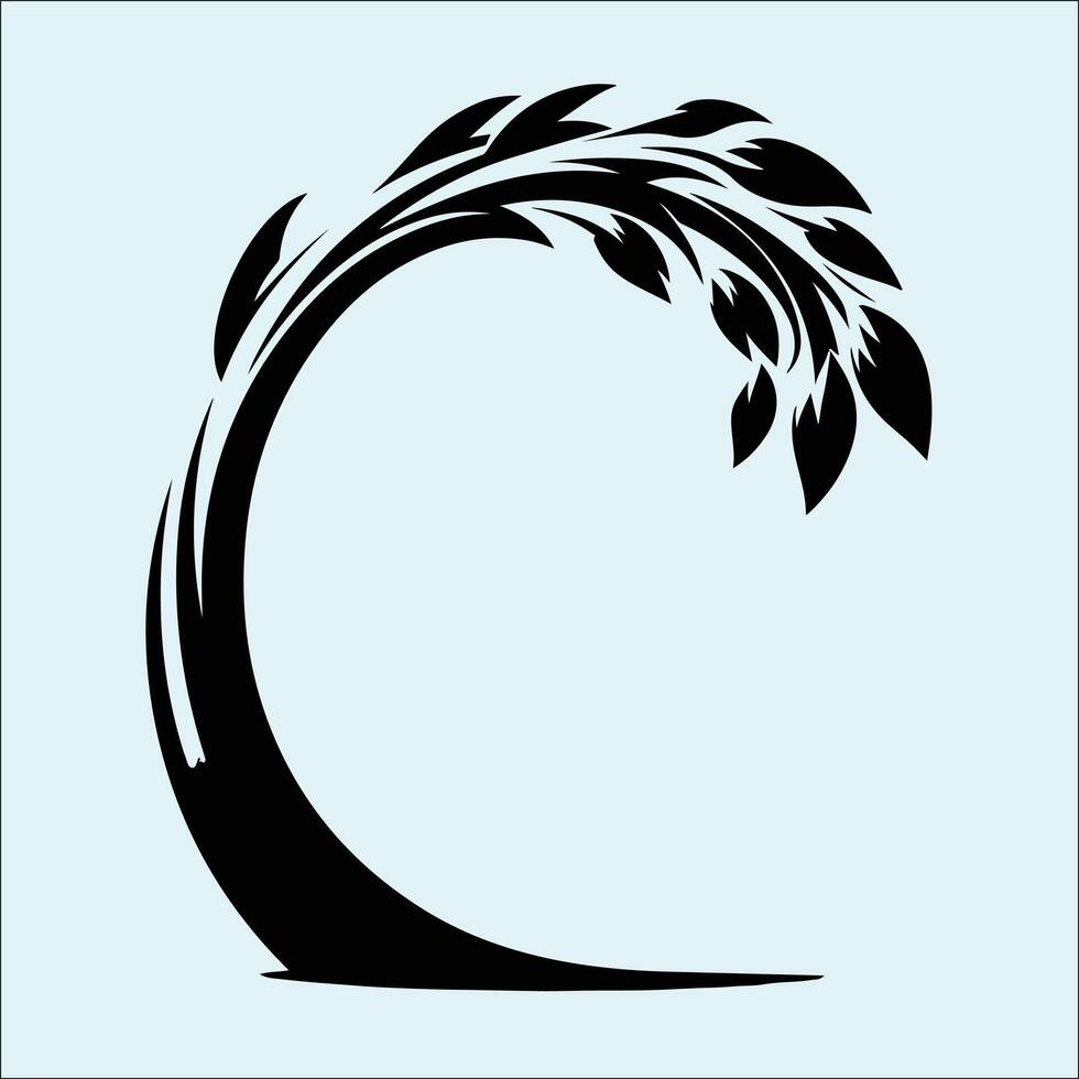 Asparagus Vegetable Shape Simple Black Artwork vector