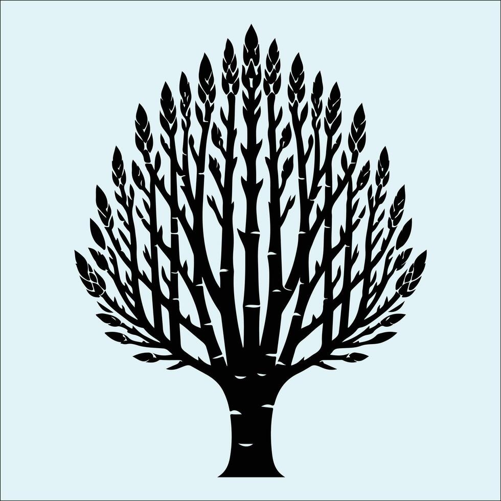 Isolated Asparagus Shape Graphic for Food Designs vector