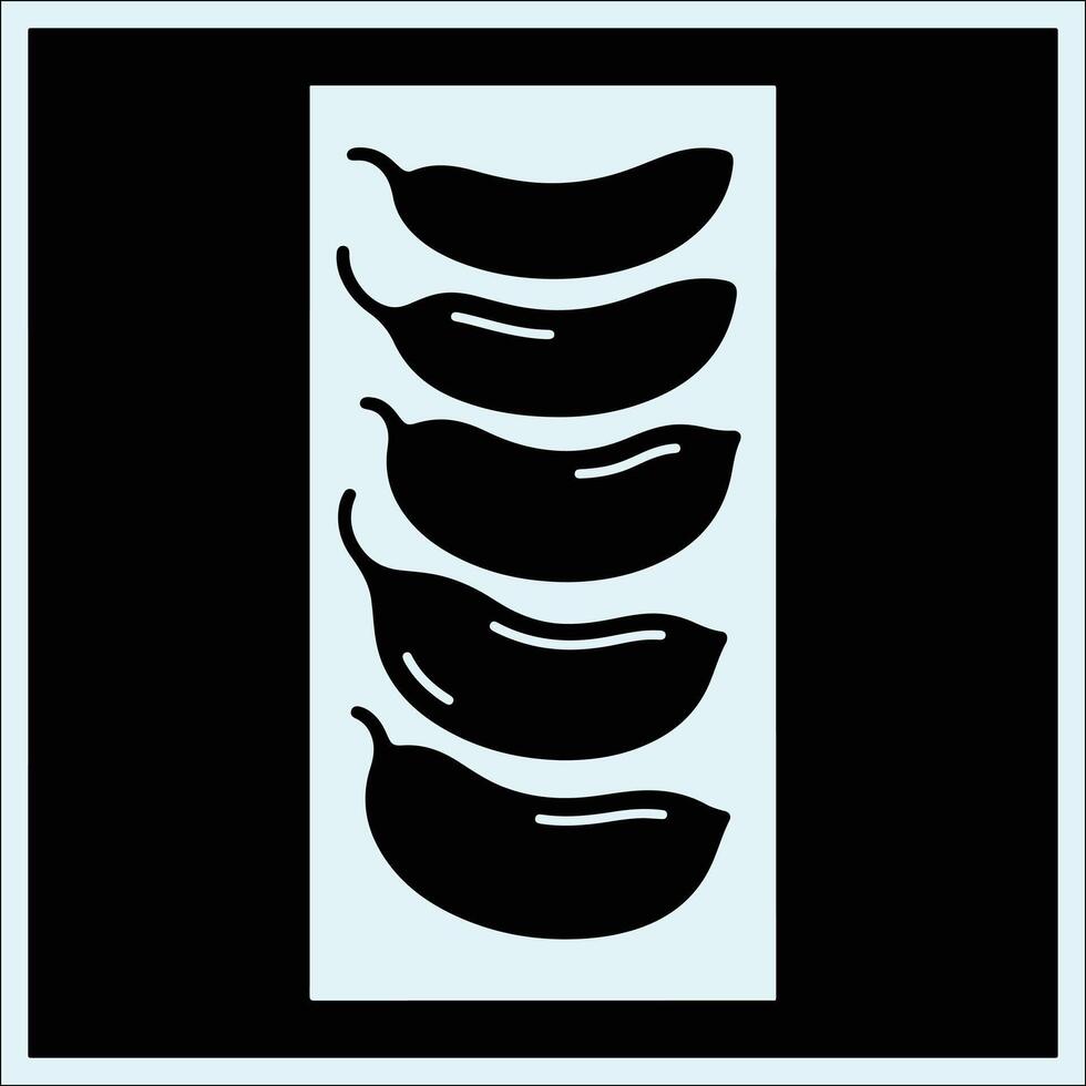 French Bean Silhouette for Fresh Produce and Harvest Themes vector