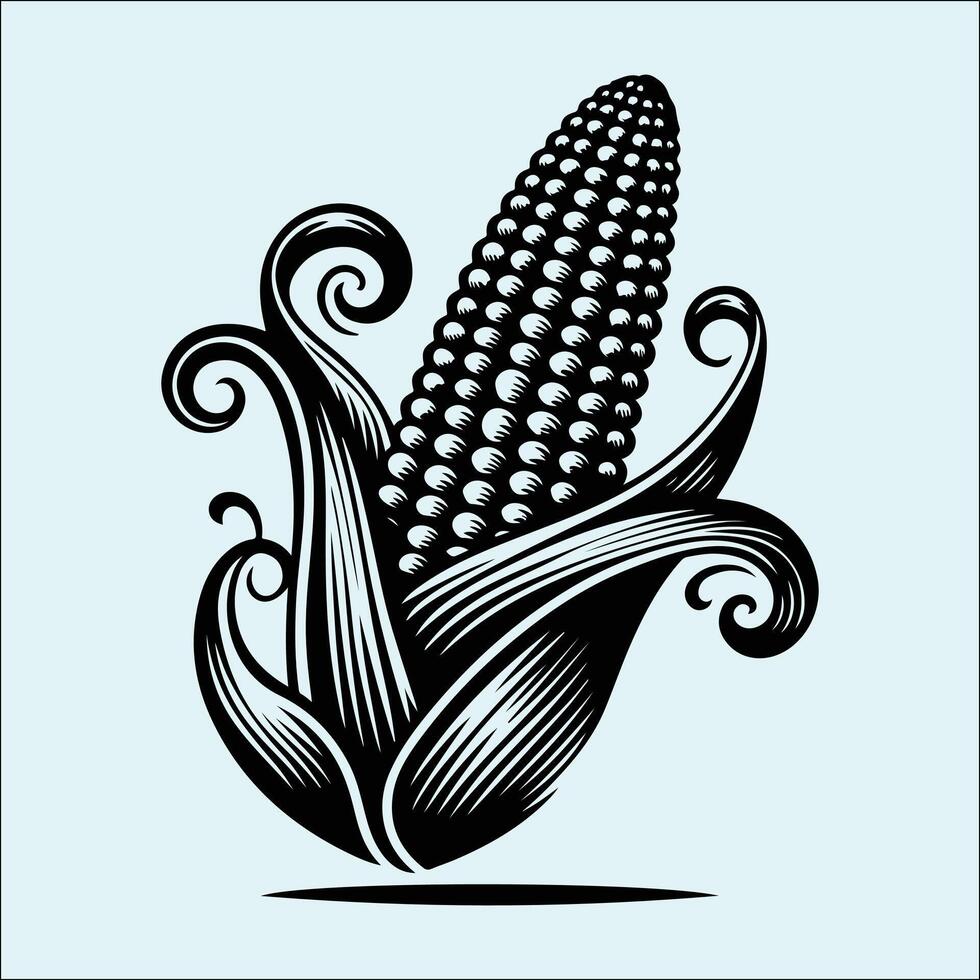 Black Corn Image for Crop, Farming, and Seasonal Use vector