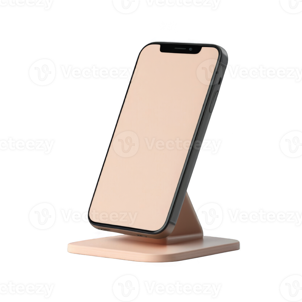 Minimalist neutral phone stand simple modern accessory png