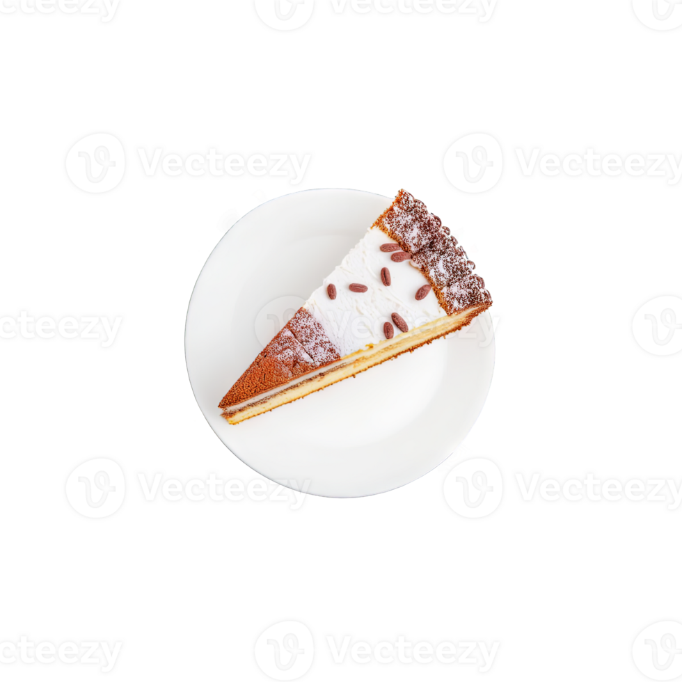 Bakery cake top view isolated delicious dessert png