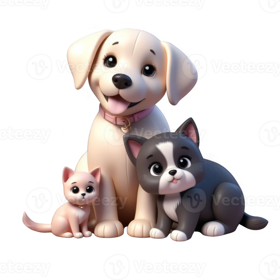 Young puppy with kitten studio image adorable pair png