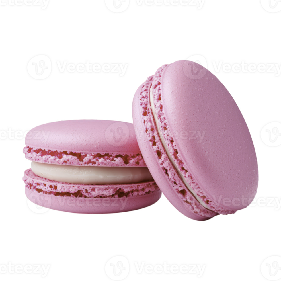 Delicate pink macaron smooth texture sweet treat png