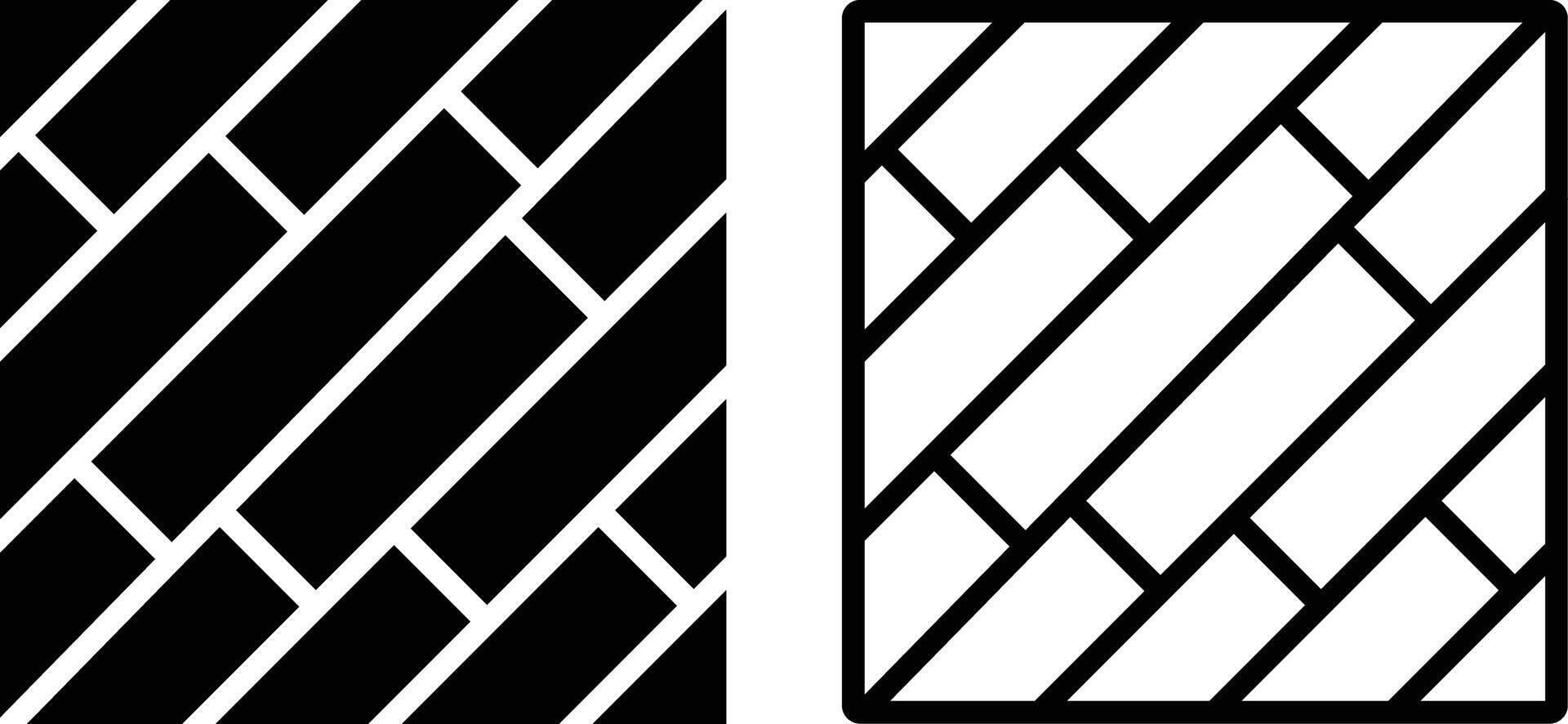 floor icon set. a black and white icon of a black and white pattern. parquet floor icon vector
