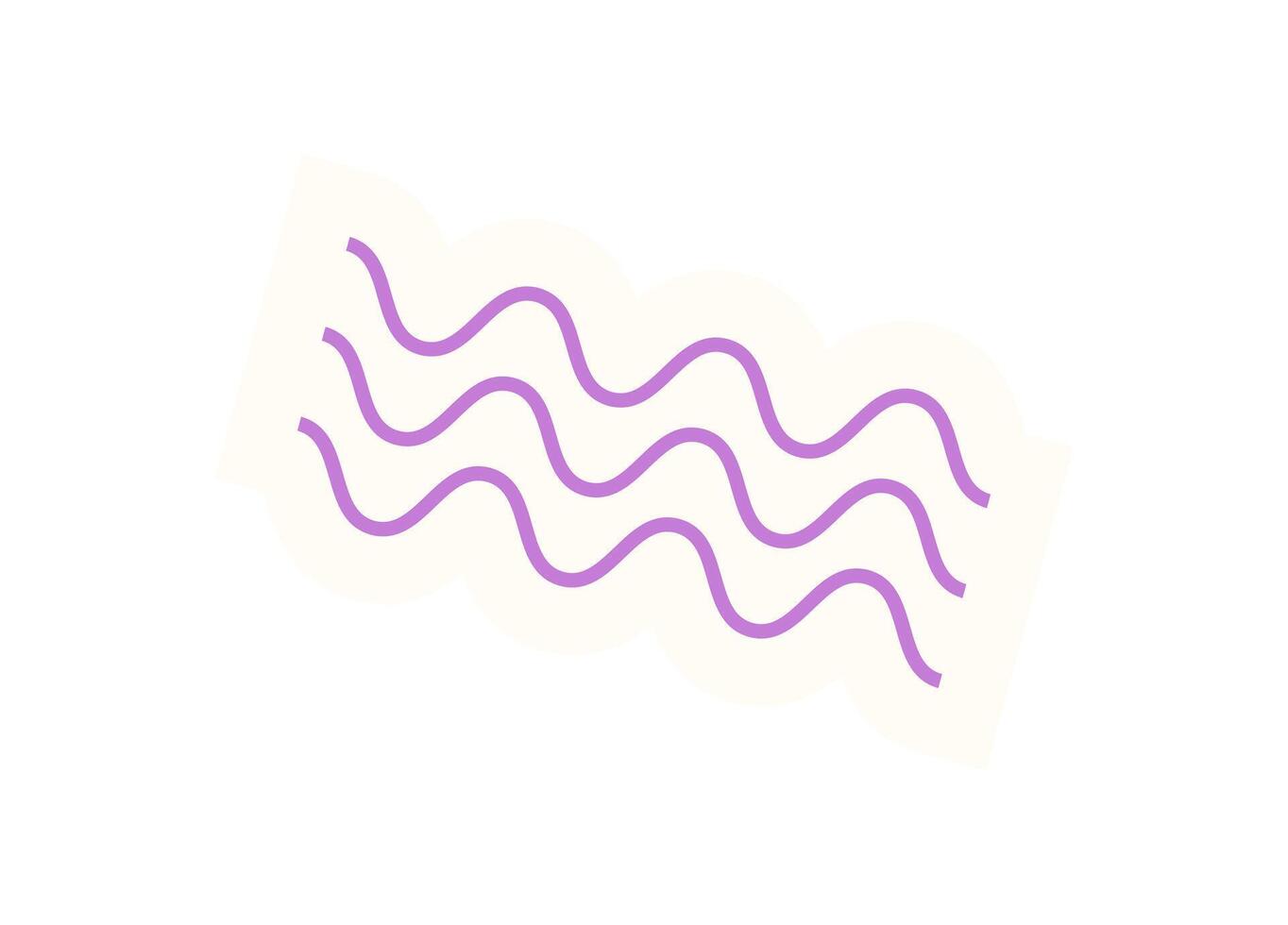 Brutalist abstract wave shape sticker. Minimal playful shape design. Geometric symbol, brutalism style, contemporary element. Perfect for modern projects or as a graphic sticker. vector