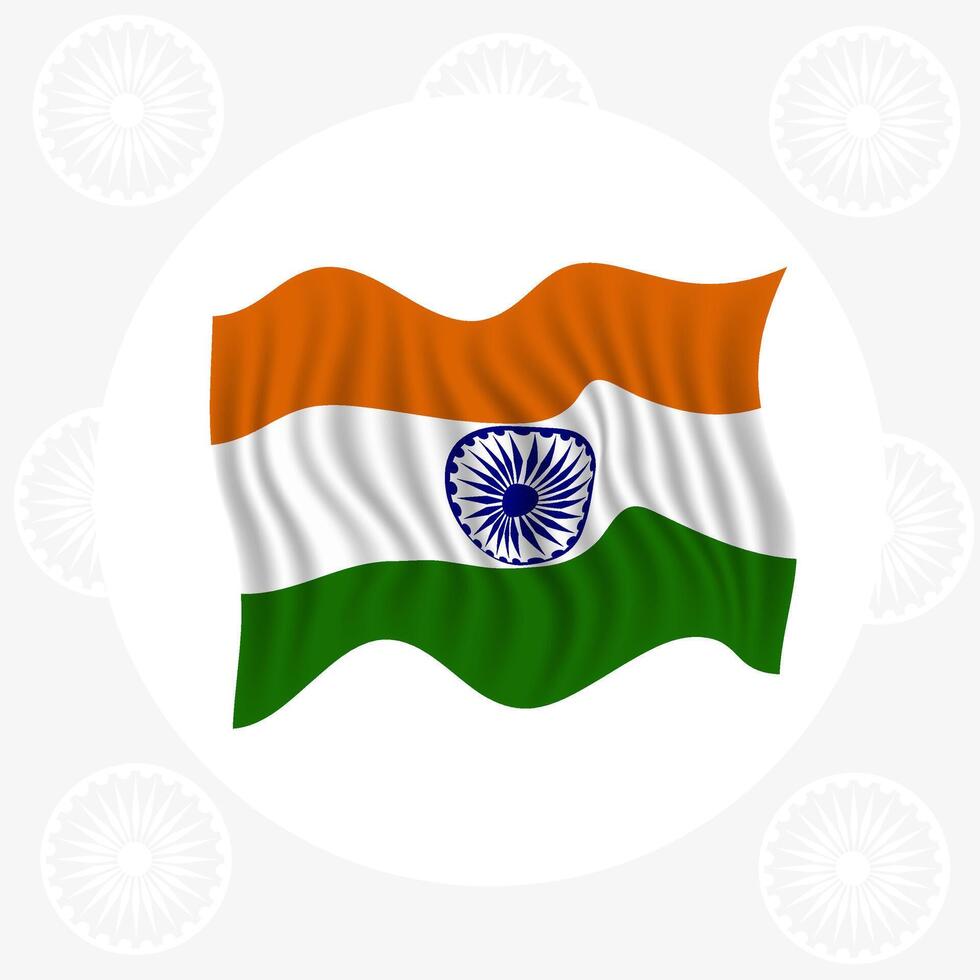 Indian Independence Day. The flag of India. vector