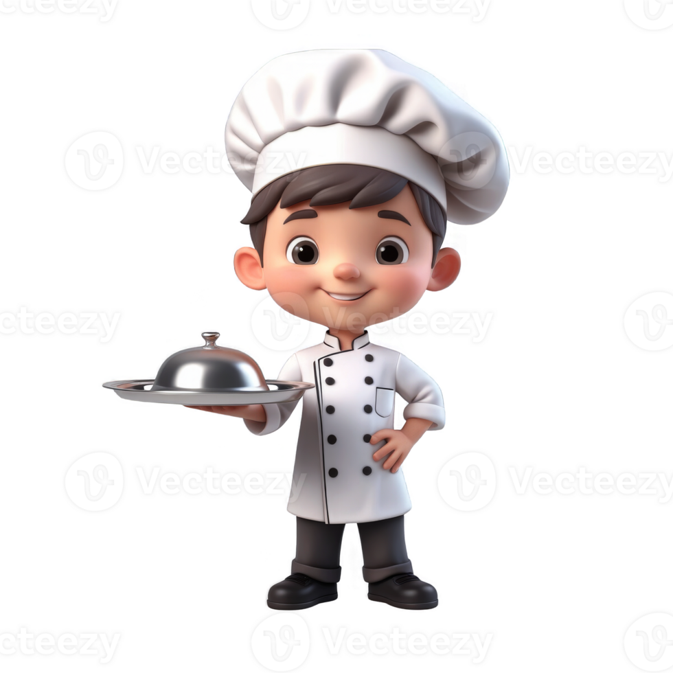 Cute chef boy sublimation design png