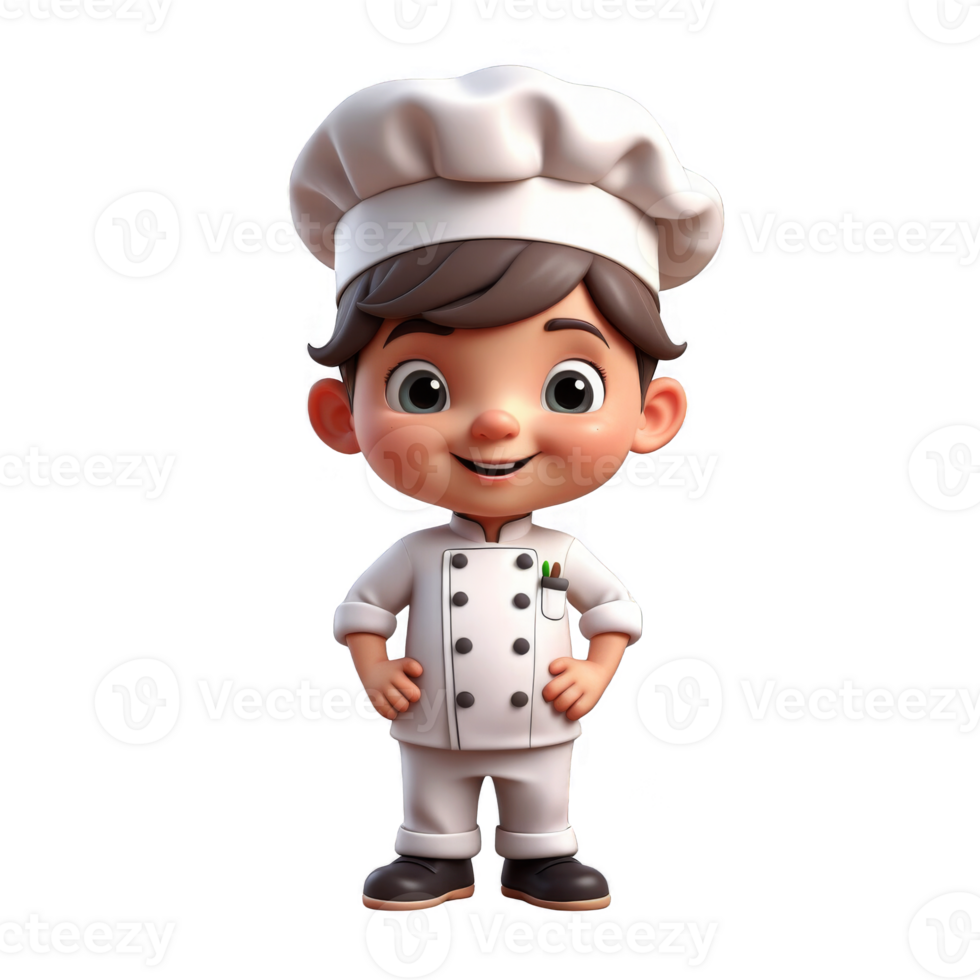 Cute boy chef funny sublimation clipart png