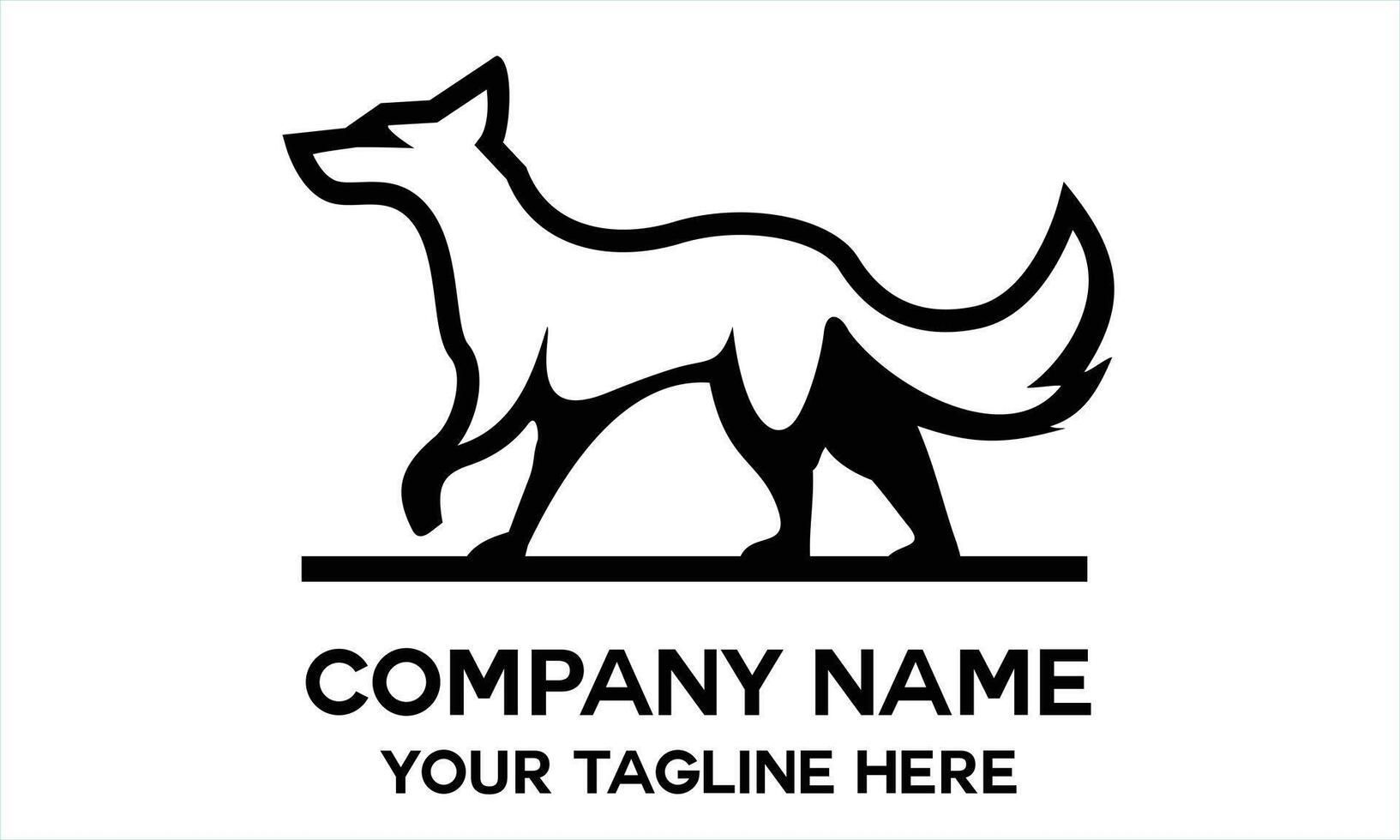 wolf animal outline vector