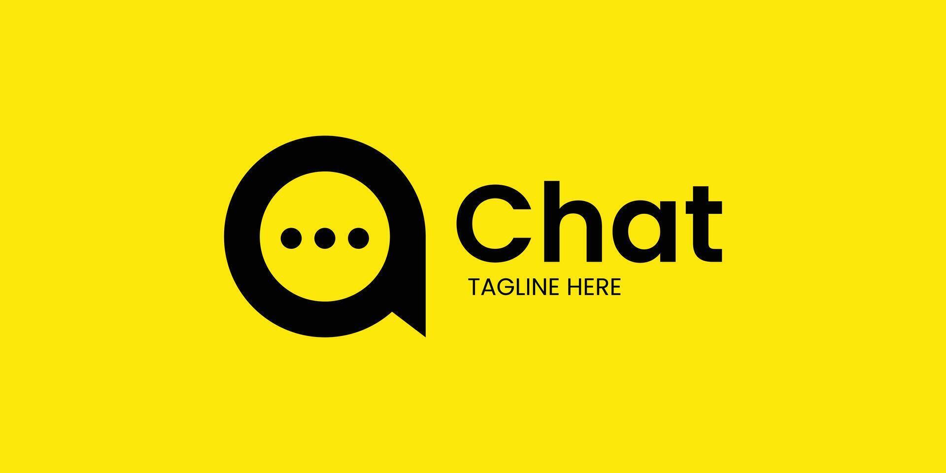 Chat logo, talk logo with letter a vector
