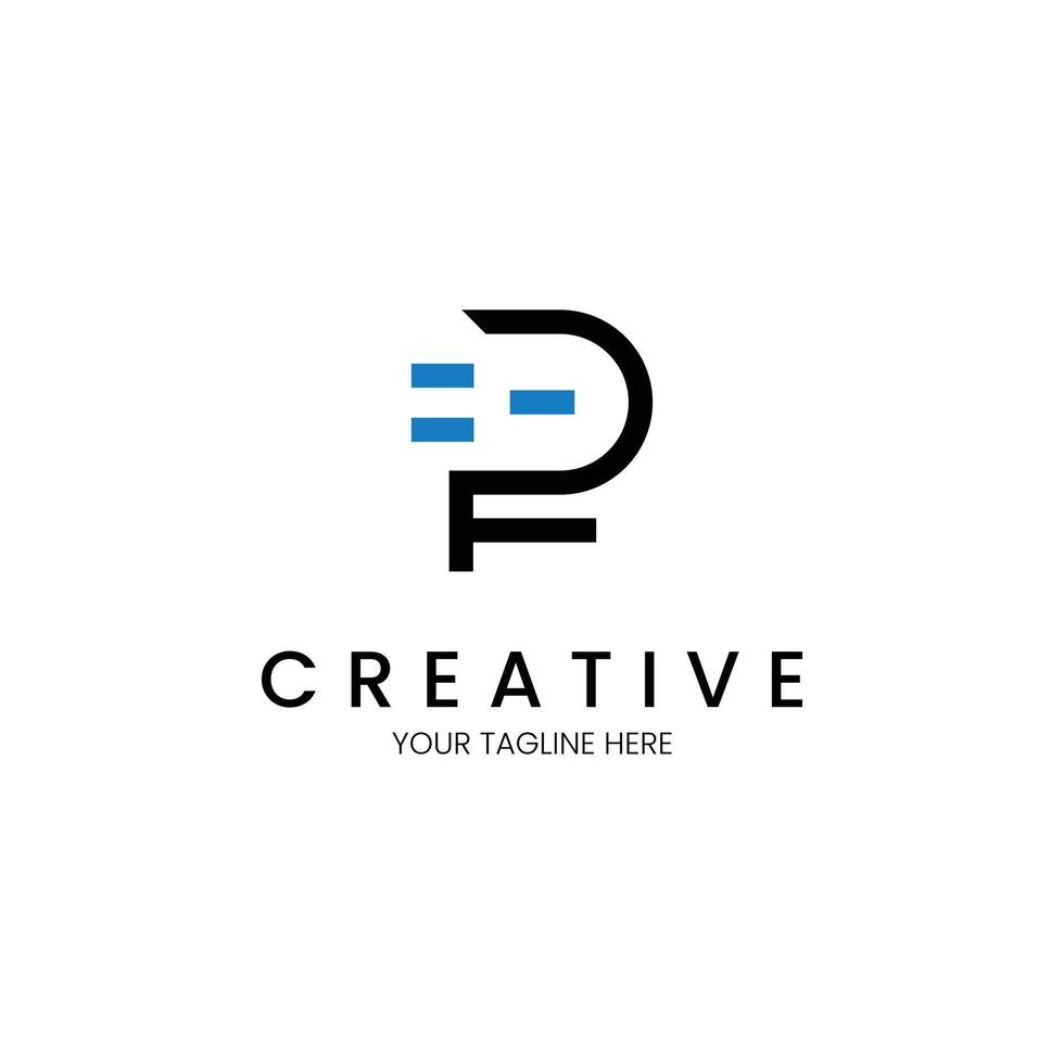 Letter R minimalist and clean plug logo vector
