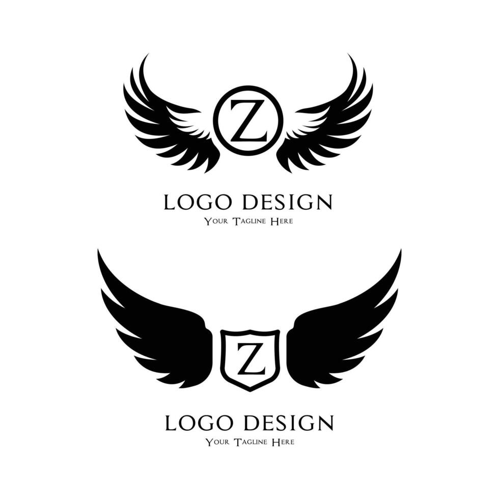 Letter Z logo with wings for your brand vector