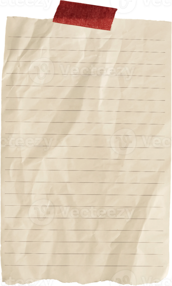 A piece of paper with a red sticky note png