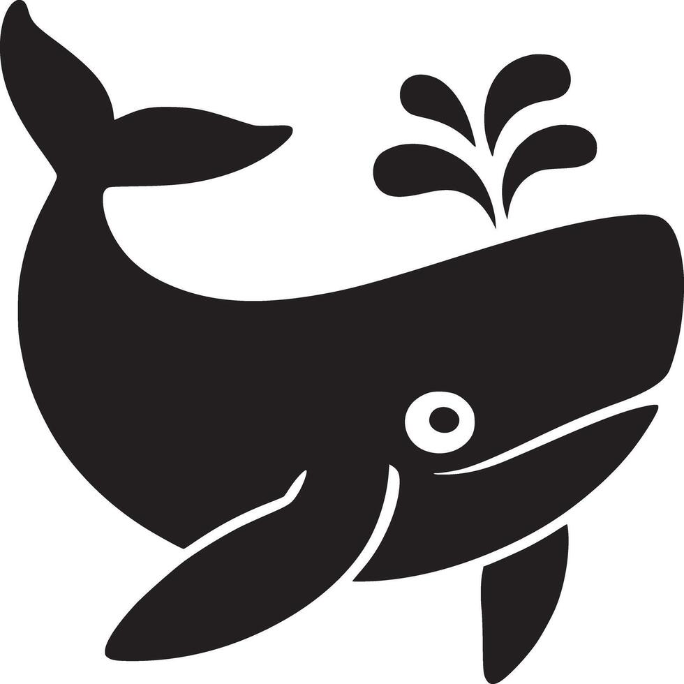 A whale with water coming out of its mouth vector