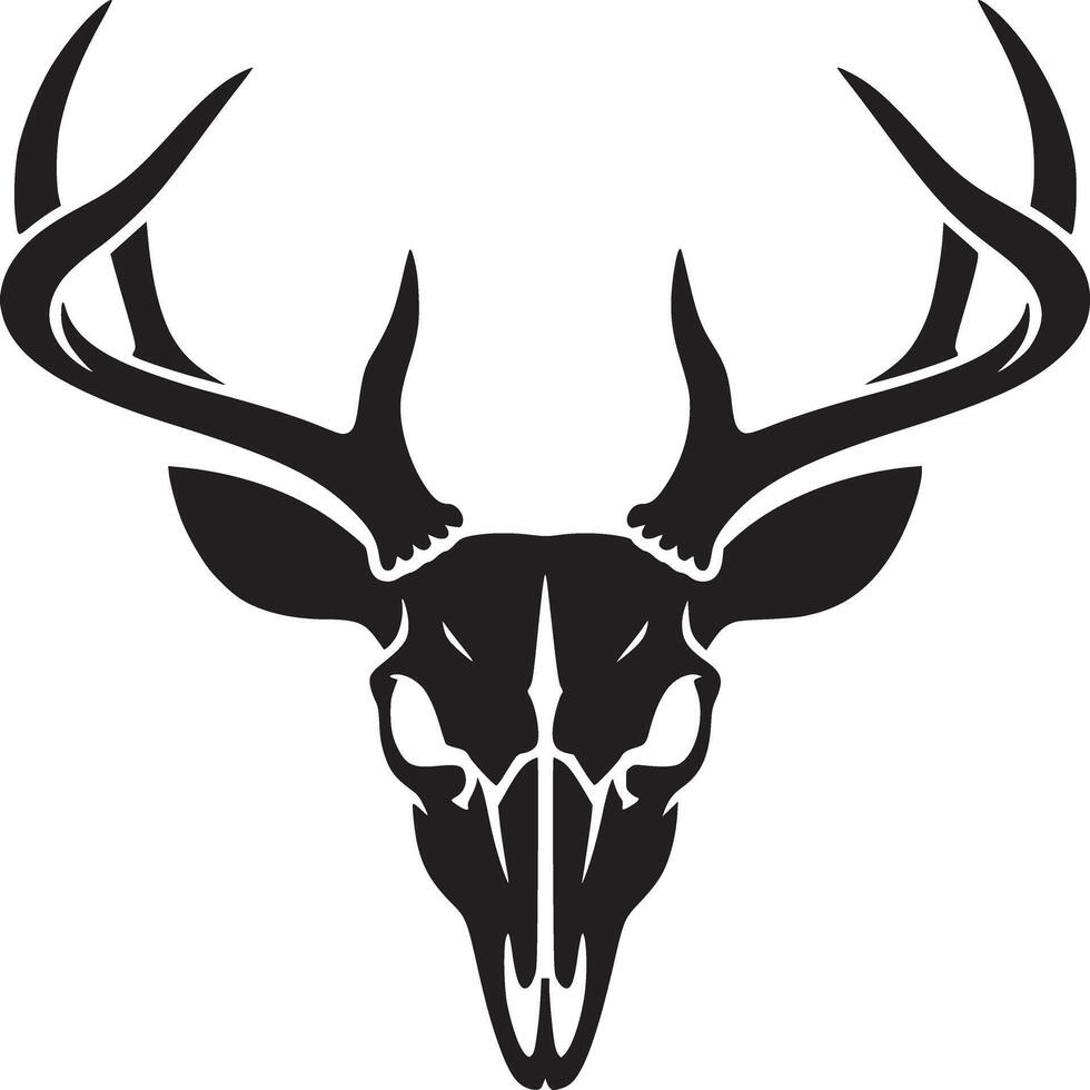 Deer skull silhouette vector