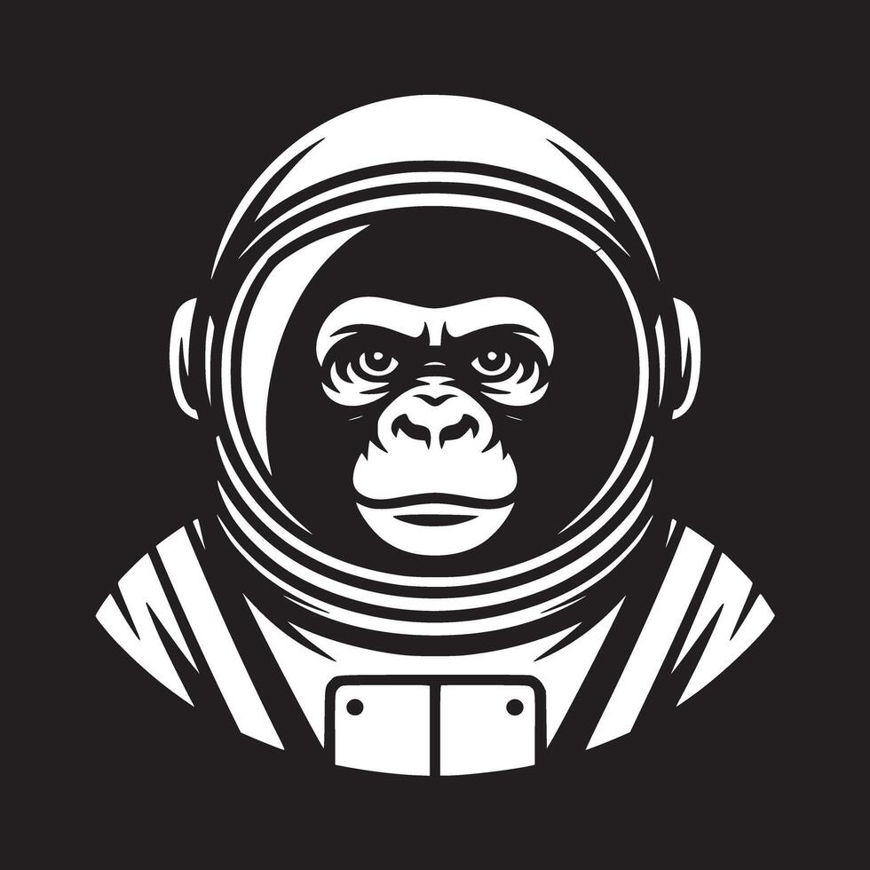 An astronaut monkey in a space suit vector